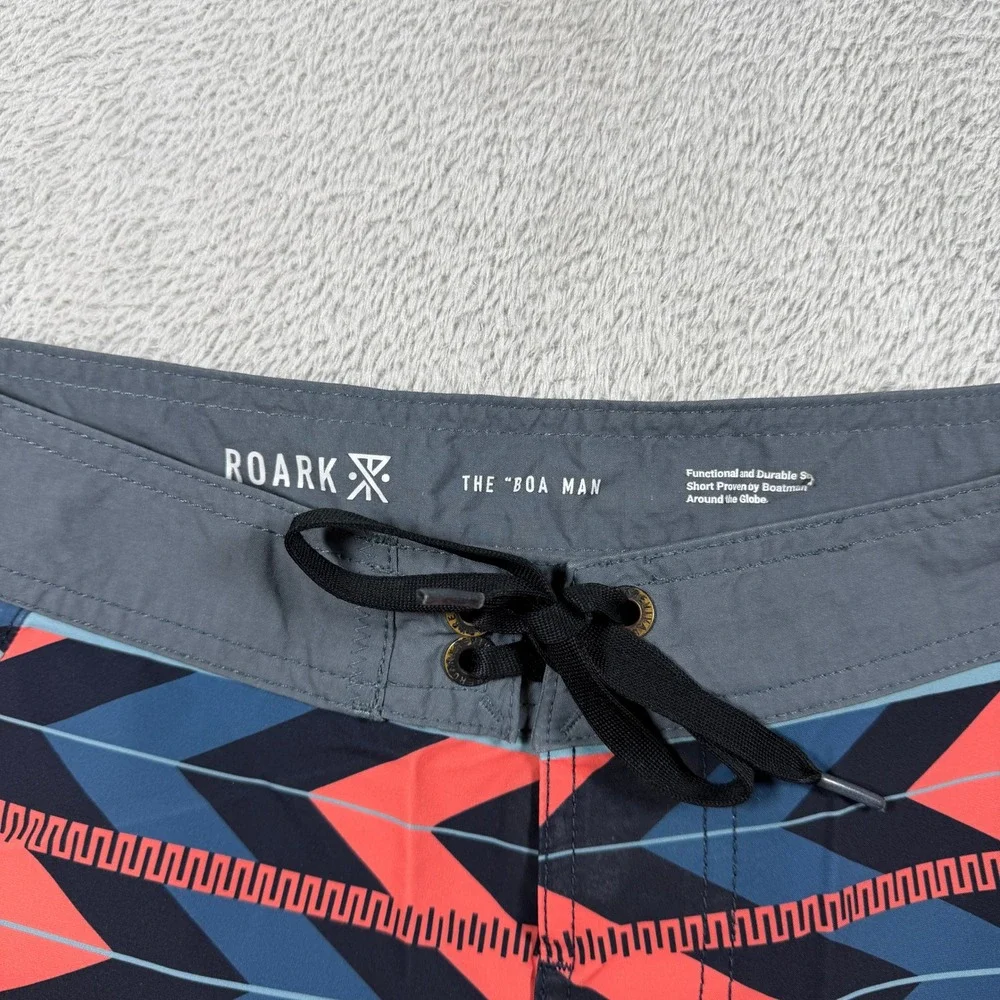 Roark Board Shorts Mens 28 Multicolor Geometric Aztec Cordura The Boa Man RB399